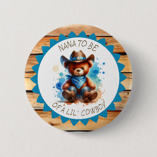 Nana | Cowboy Teddy Bear Babydusche Button