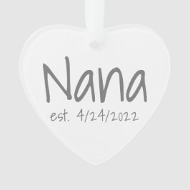 Nana Datum der Acrylverzierung Ornament