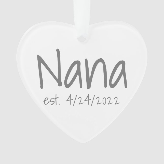 Nana Datum der Acrylverzierung Ornament (Vorderseite)
