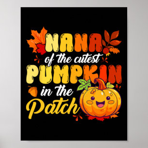 Nana der Niedlichsten Kürbis in den Pflaster Thank Poster