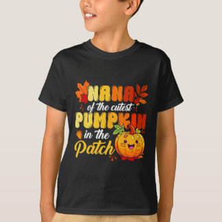 Nana der Niedlichsten Kürbis in den Pflaster Thank T-Shirt