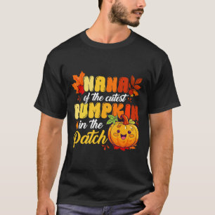 Nana der Niedlichsten Kürbis in den Pflaster Thank T-Shirt