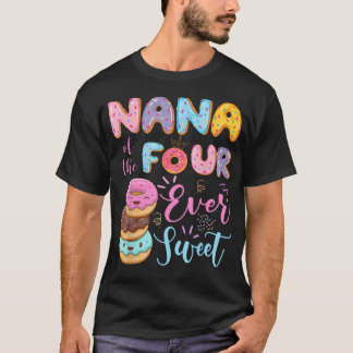 Nana des vier süßen Donuts zum 4. Geburtstag T-Shirt