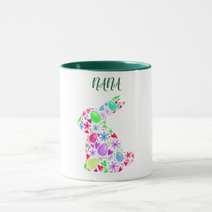 "NANA" EASTER EGG RABBIT IN PASTELLFARBEN TASSE