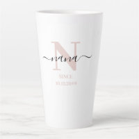 Nana Elegant Script Monogram Rosa Hauch