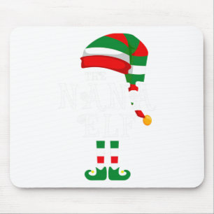 Nana Elf Familie Weihnachten Matching Pajamas Grup Mousepad