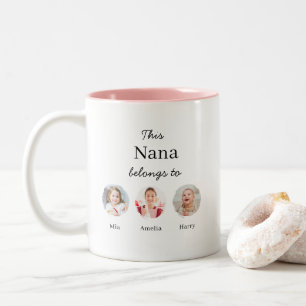 Nana Enkelkinder Süß Personalisiert Zweifarbige Tasse