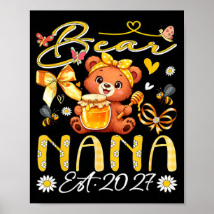 Nana Est 2027 Florale Fliege Mutterschaftstag Bär Poster