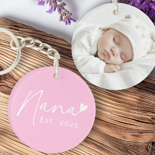 Nana Est année écriture manuscrite coeur rose
