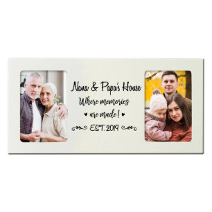 Nana et Papa's House Double Cadre photo blanc