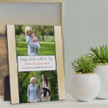 Nana First Mthers Day - 2 Foto Personalisiert Fotoplatte<br><div class="desc">Erster Muttertag für einen fabelhaften Nana (editierbar). Erstellen Sie Ihre eigene Foto-Plakette mit 2 Ihrer Lieblings-Fotos. Die Vorlage ist Set für Sie, um alle Formulierungen zu personalisieren, die derzeit "Happy First Mutter's Day to my fabulous Nana [Baby name ・ Geburtsdatum ・ Geburtsgewicht]" lautet. Die Formulierung ist in elegantem Drehbuch und...</div>