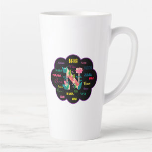 Nana Florales Blumenname Initiale Milchtasse