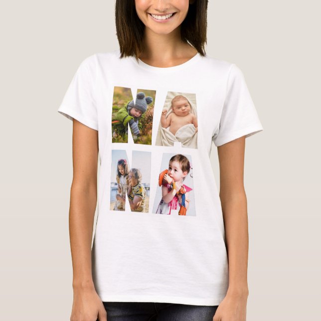 Nana Foto Collage T-Shirt (Vorderseite)