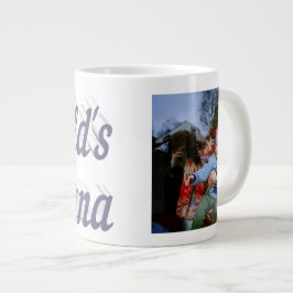 Nana Foto graue Text Mütter Day Jumbo-Tasse