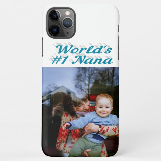 Nana Foto Himmelblau Text Mütter Tag iPhone Hülle (Rückseite)
