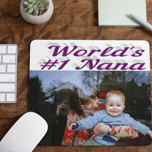 Nana Foto lila Text Mousepad
