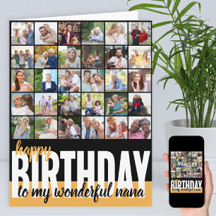 Nana-Fotocollage 31 Bilder Happy Birthday-Karte Karte