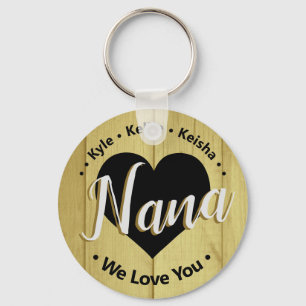 Nana Grand kids Personalisiert Name Wir Liebe Schlüsselanhänger