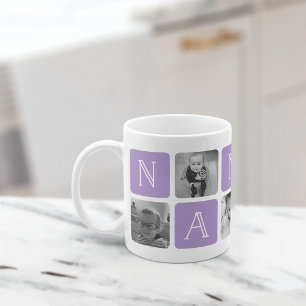 NANA Grand-mère Photo Collage Mug Violet