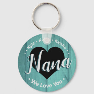 Nana Grandkids Personalisierter Name Wir Liebe Schlüsselanhänger