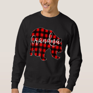 Nana Grandma Gingham Bear Einzigartige Tiermutter Sweatshirt