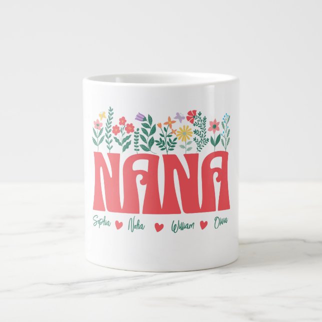 NANA GRANDMA GRANDMOTHER GRANNY - Anpassen Jumbo-Tasse (Vorderseite)