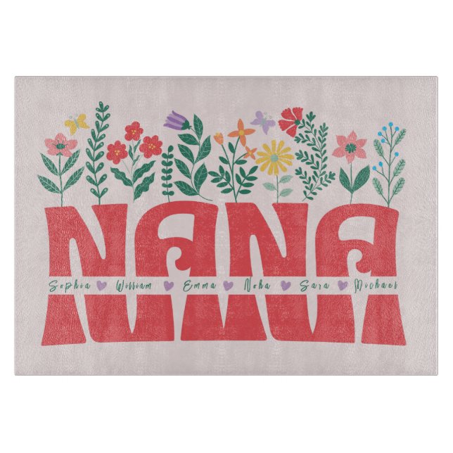 NANA GRANDMA GRANDMOTHER GRANNY - Anpassen Schneidebrett (Vorderseite)