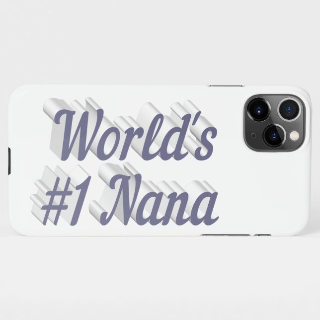 Nana grauer Text iPhone Gehäuse iPhone Hülle (Rückseite (Horizontal))
