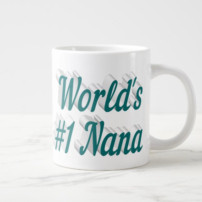 Nana Green Halbtext Mütter Day Jumbo-Tasse (Rechts)