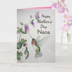 Nana Happy Mother's Day Hummingbird Card Karte