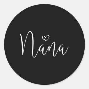 Nana He zum Tag der Großmutter Runder Aufkleber