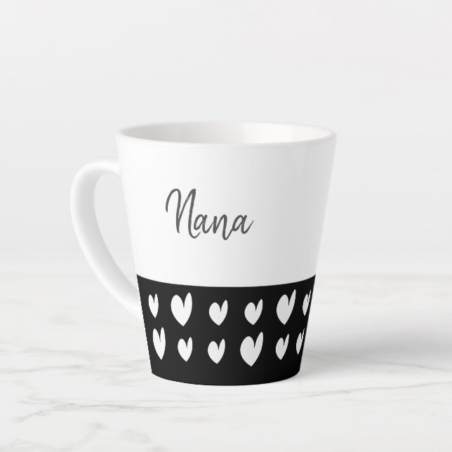 Nana Heart Champagne Black Latte Tasse (Linke Ecke)
