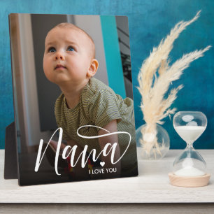 Nana I Liebe You Typografy Foto Fotoplatte