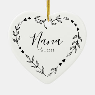 Nana Jahr Est. Weihnachtskeramik-Ornament Keramik Ornament