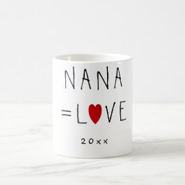 NANA=LIEBE (oder irgendein Name) Niedliche Großmut Kaffeetasse