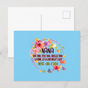 Nana Liebe sie verwischt sie Schnurrbart sie Postkarte