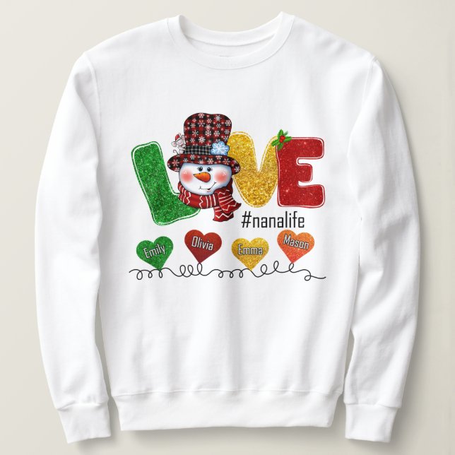 Nana Life Geschenk für Weihnachten Sweatshirt (Design vorne)