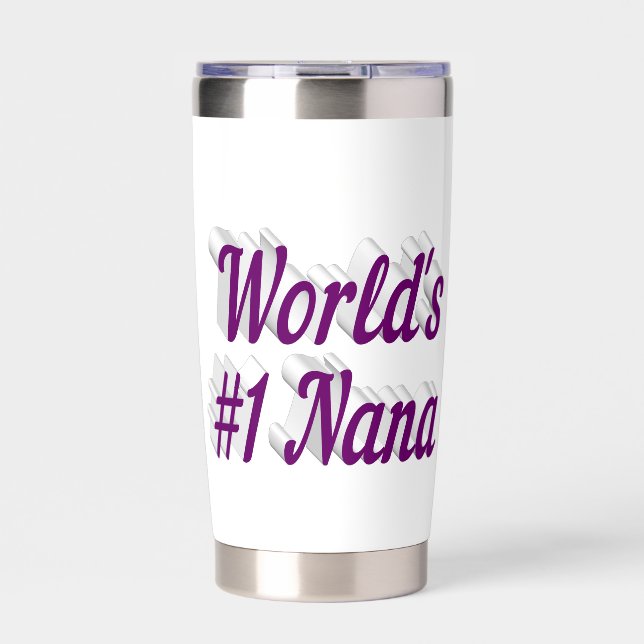Nana lila Halbtext Thermobecher (Vorderseite)