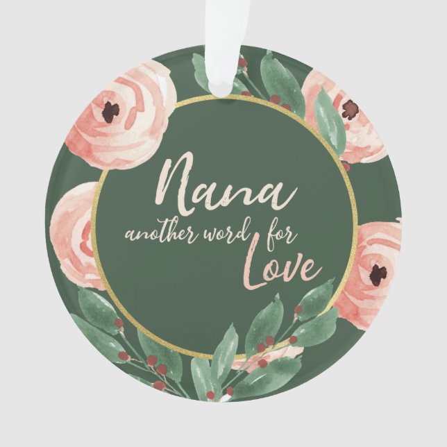Nana Love Floral Berry Rose avec photo (devant)
