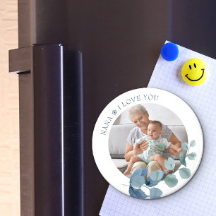 Nana Love You Eucalyptus Feuille Photo Mag Magnet