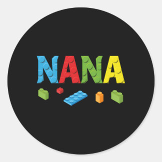 Nana Master Builder Gebäude Bricks Blocks Family Runder Aufkleber