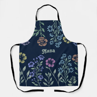 Nana oder Personalisiertes Blumendesign Schürze
