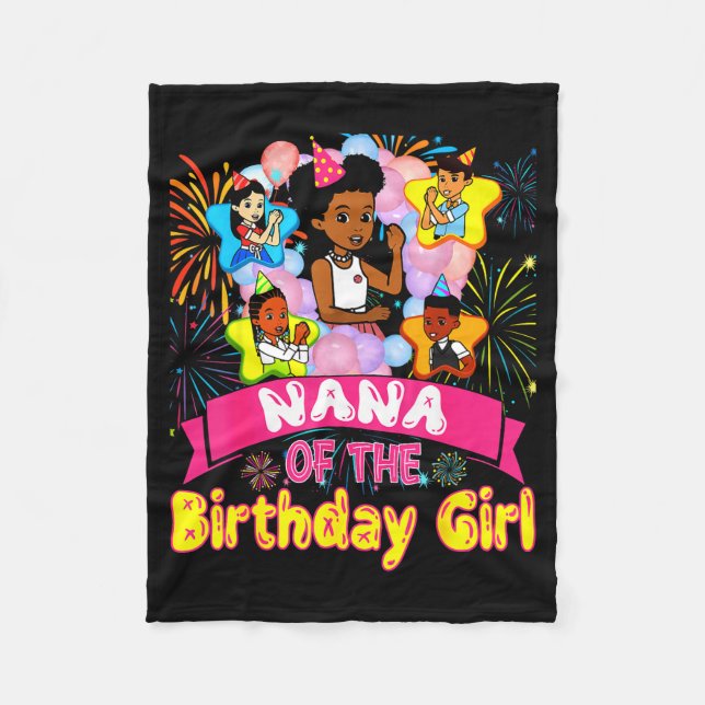 Nana Of Birthday Girl Gracie Birthday Dolls Girl P Fleecedecke (Vorderseite)