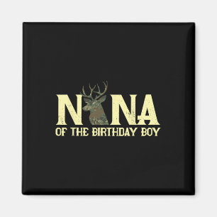 Nana of the Birthday Boy Deer Hunter Camouflage Fl Magnet