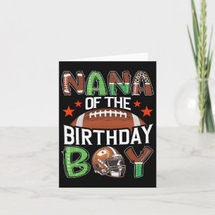 Nana of the Birthday Boy Game Day Football Karte