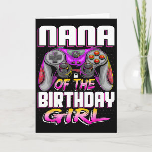 Nana of the Gamer Girl Matching Video Game Birthda Karte