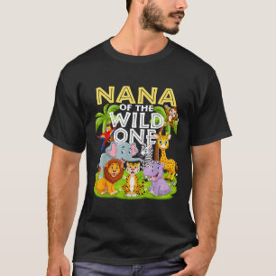 Nana of the Wild One 1. Geburtstag Zoo Animal Safa T-Shirt