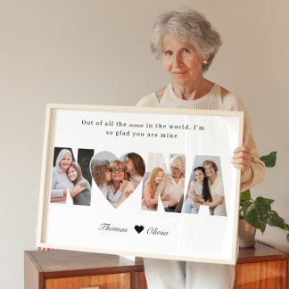 Nana Photo Collage Grandma Keepsake from Grandkids Poster