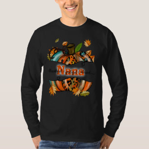 Nana Pumpkin Leopard Nana Dankbarkeit Grateful Ble T-Shirt