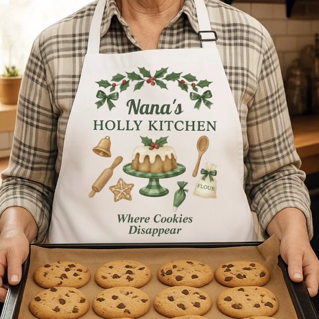 Nana’s Holly Kitchen — Cookies Holiday Schürze (Von Creator hochgeladen)